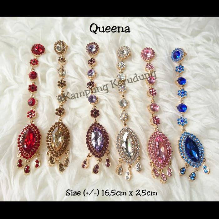 Bros Juntai Queena Mewah Panjang Aksesoris Jilbab Hijab Pasmina Jurai