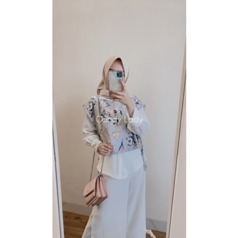 New viska blouse 2in1 ori by candy lady