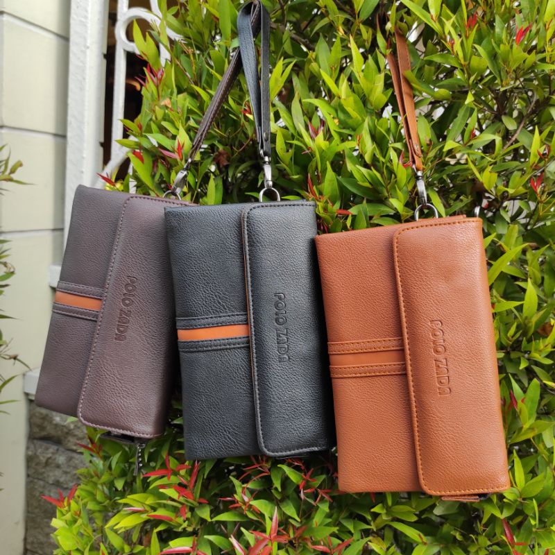 Hand Bag Original POLOZADA Dompet Pria Kulit Sintetis Dompet Tangan Pria PLD225