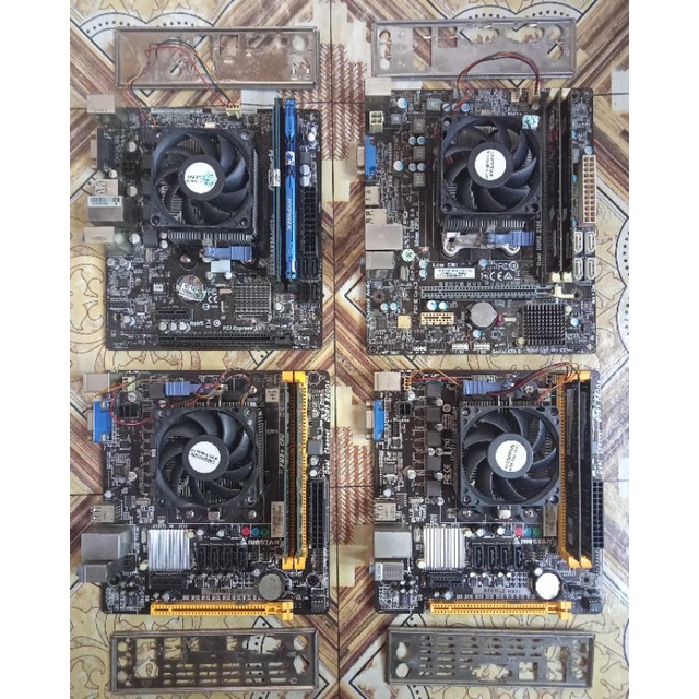 PAKET Motherboard mobo AMD FM2 + RAM 8GB + Processor A6 6400 + Fan