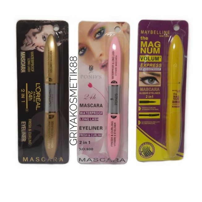 MASKARA &amp; EYELINER 2IN1 WATERPROOF