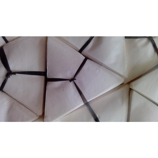 

/////] Kantong teh celup model segitiga sama sisi 8 cm ukm