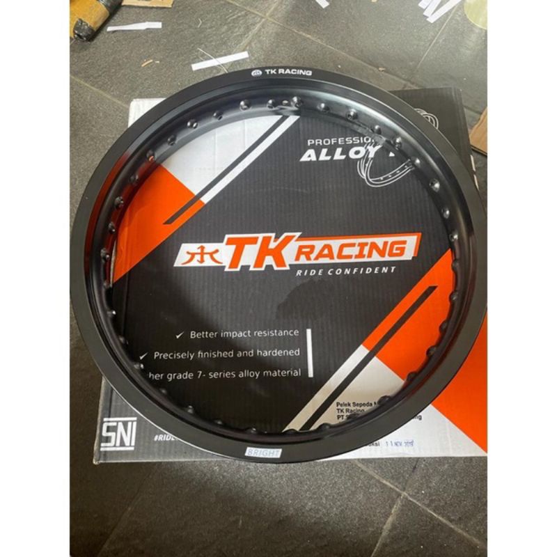 Velg TK Racing Original Ring 18 lebar 250 Hitam 36 Hole Almunium