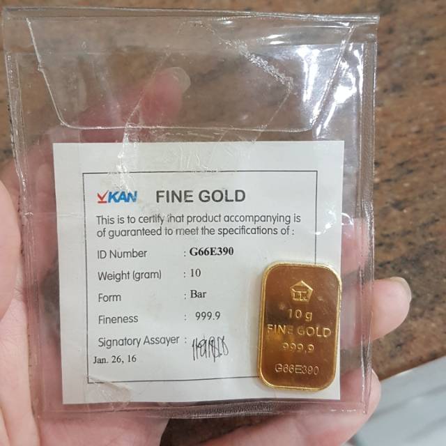 Logam mulia ANTAM 10 gr emas asli Fine Gold