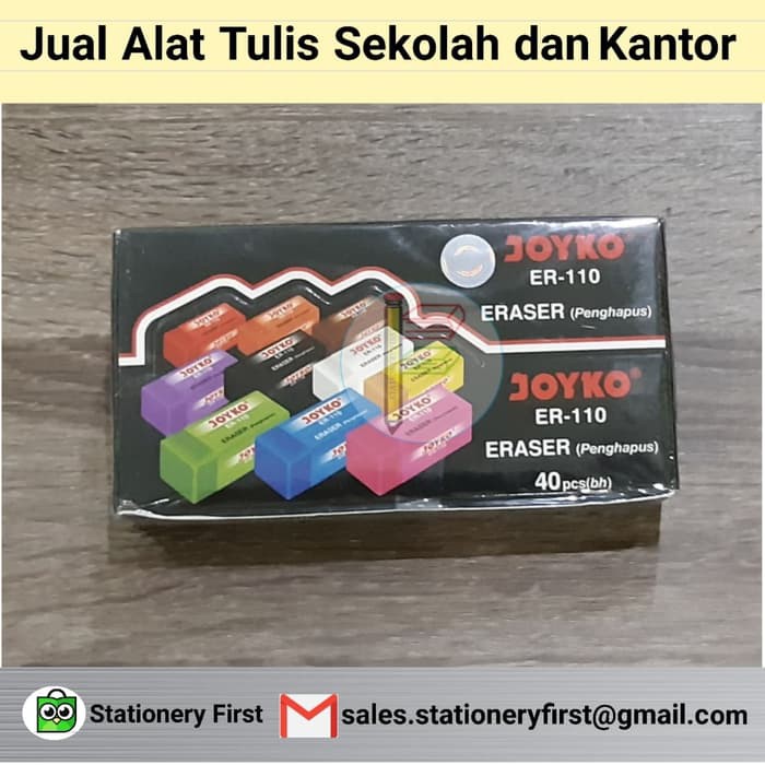 

NEW STOCK ERASER PENGHAPUS JOYKO ER-110 (10 WARNA) KECIL