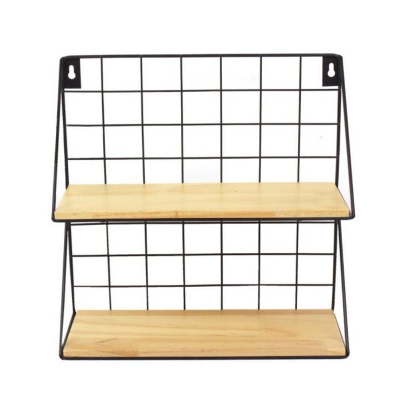 INFORMA - RAK DAPUR - RAYN 2 TIER HANGING KITCHEN RACK BROWN