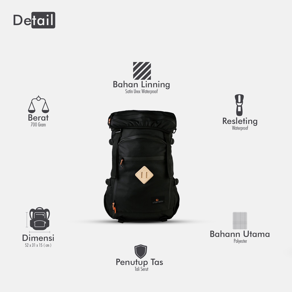 Tas ransel Backpack urban factor - Buddy | Tas laptop Pria Kasual