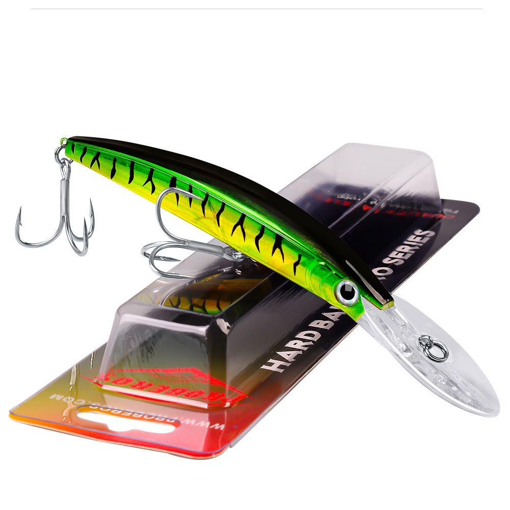 Proberos Umpan Pancing Ikan Minnow 17.5cm 27g Dengan Kail Treble 1/0 Lure Casting Umpan Floating DW358