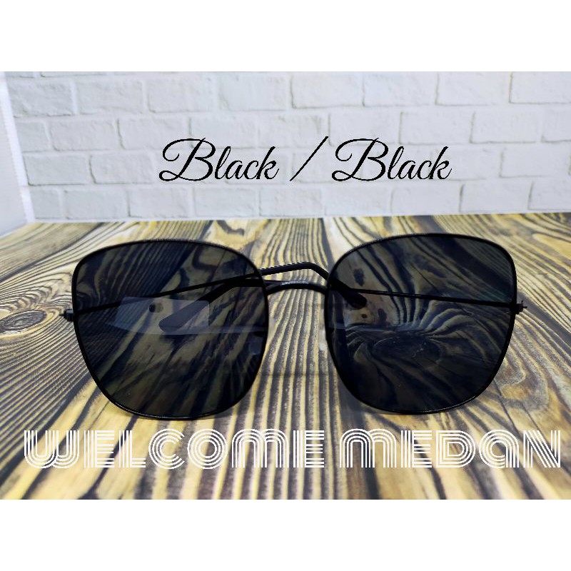 MEDAN Kacamata Pria/Wanita-Fashion-Retro Vintage Segiempat Metal-Sunglasses-Korea-6