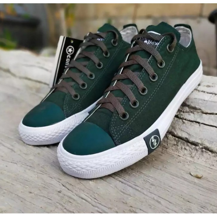 sepatu converse allstar wanita/pria murah sepatu slip on /converse one star hijau army