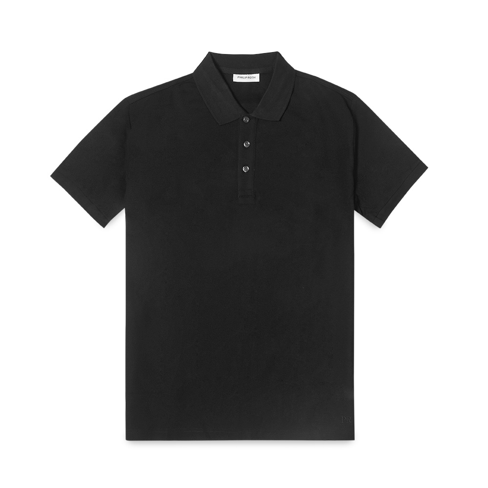 Philip Roth Bottom PR Embroidery Polo Shirt Black