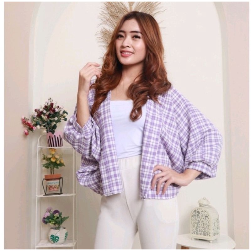 Kemeja Crop Wanita Batwing Elzanteri