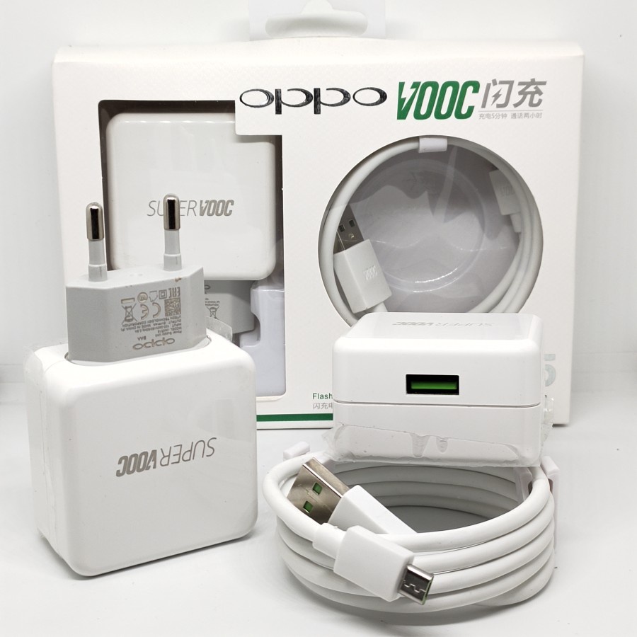 Charger OPPO R17 Super Vooc MICRO Dan TYPE C Original