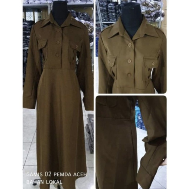 Gamis Pns/pemda saku 2 pangkat