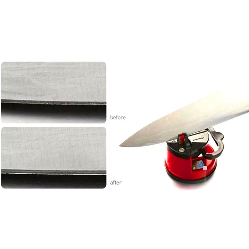 Asahan Pisau Dapur Praktis Suction Pad Knife Sharpener Alat Pengasah Pisau, Gunting