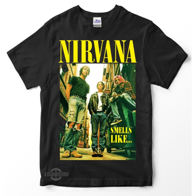 ORI kaos / Premium Tshirt NIRVANA - SMELLS LIKE / nirvana / nevermind / kaos pria / grunge grank