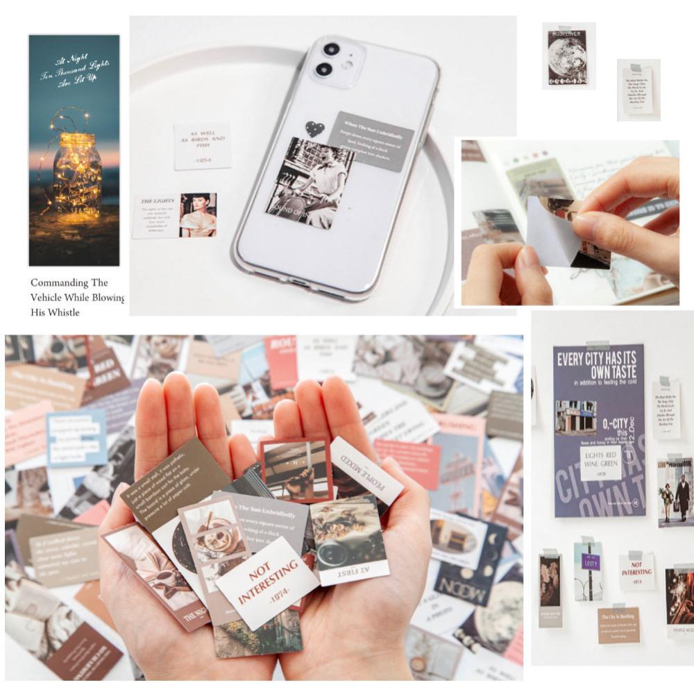 Timekey 45pcs Stiker LOMO Card Motif Kartun Lucu G4W4