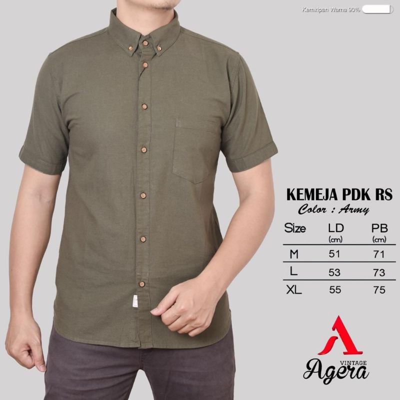 BAJU KEMEJA KERJA KERAH CASUAL FORMAL PRIA LENGAN PENDEK ORIGINAL TERBARU AGERA