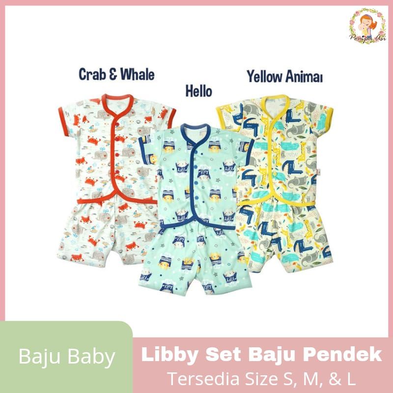 Libby Set Baju Pendek / Setelan / Berkancing