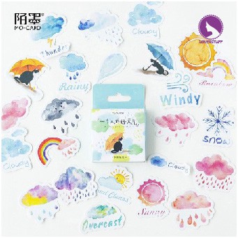 

STICKER DECO CUACA WEATHER COLD SUMMER WINTER LUCU STICKER SCRAPBOOK DIARY JOURNAL BUJO LOVERSTUFF