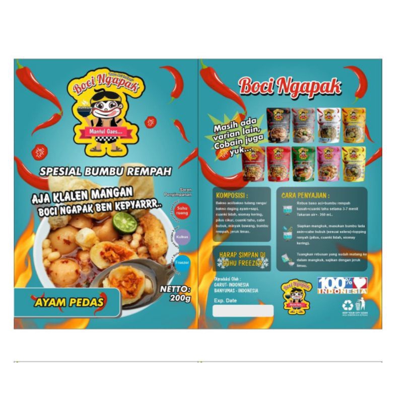 

KEMASAN BOCI NGAPAK AYAM PEDAS (NEW)