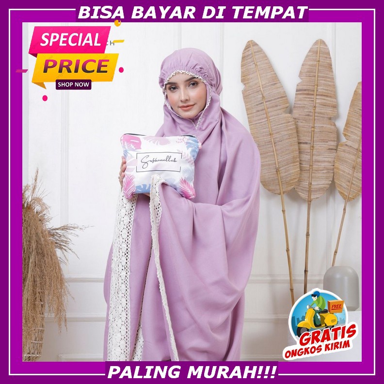 Mekenah Dewasa Tabur Seribu Bunga Polos Renda Terbaru Mukena Dewasa Terbaru 2022 Muknah Wanita Musli