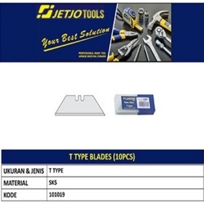 JETJO TOOLS Isi Pisau Cutter Lipat T-Type Pemotong Kertas Isi 10 Pcs