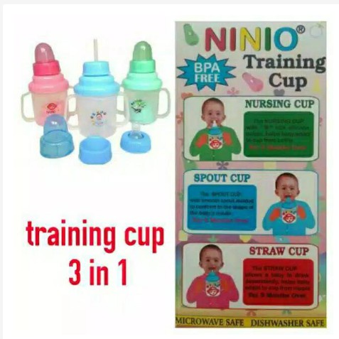 NINIO TRAINING CUP / PAKET TAS ASI  / NINIO TRAINING CUP 3 IN 1 s1