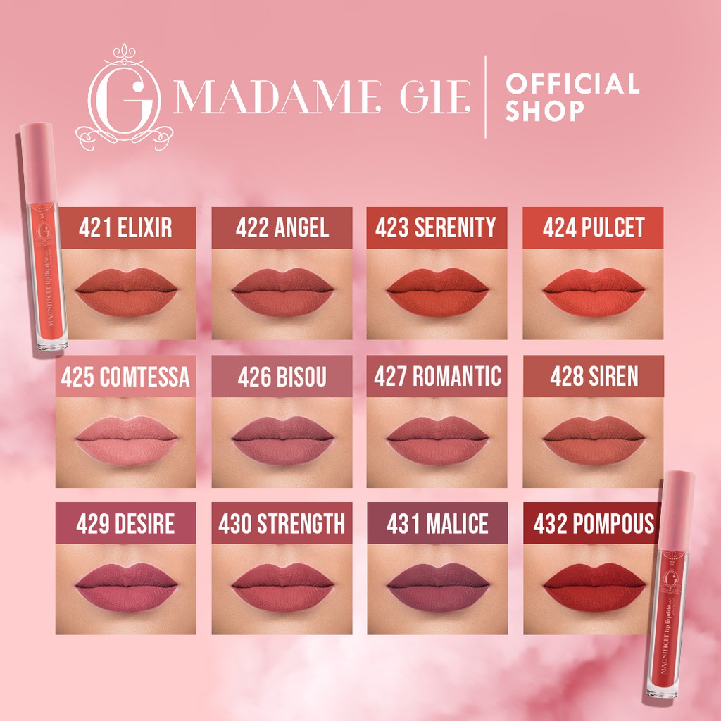 Madame Gie Magnifique Lip Liquide Matte Nude Series - MakeUp Lip Cream Lipstik-6