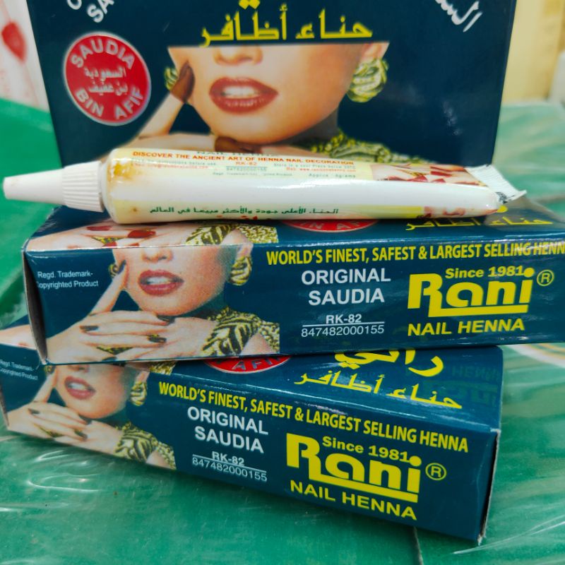 pacar kuku Rani nail hena 1pcs/pacar kuku Arab merk Rani/kutek rani warna merah halal asli original