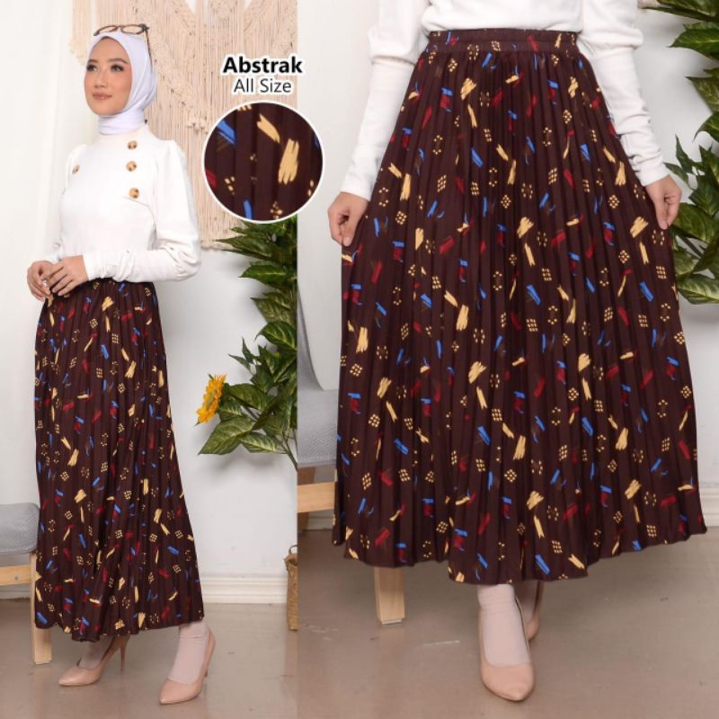 JNW-ROK PLISKET MOTIP KEMBANG ABSTRAK DAISY/DAILY/YEJIN/MOTIP KEMBANG ROK PLISKET ALLSIZE