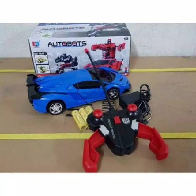 Rc mobil lamborghini bisa berubah jadi robot free baterai n charger