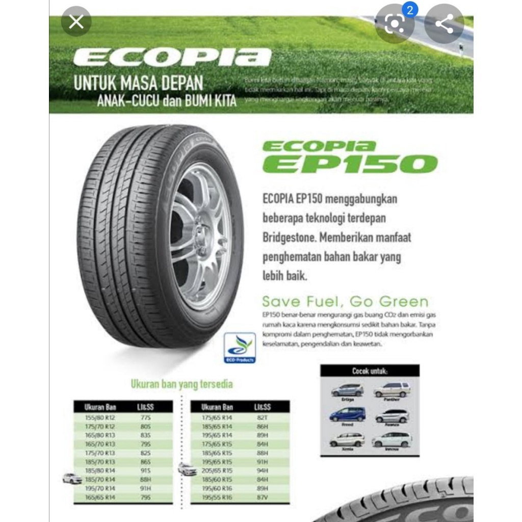 Bridgestone 185/65 R14 Ecopia