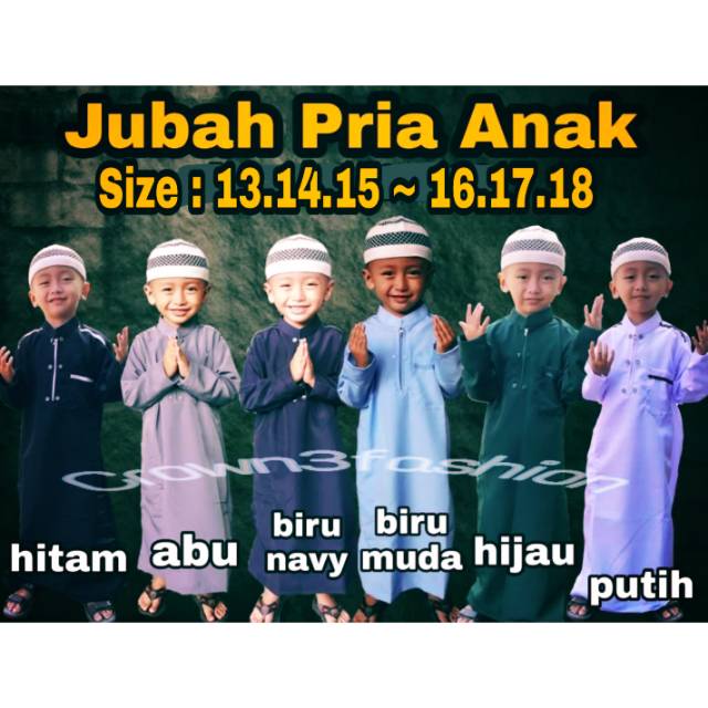 Jubah anak pria / gamis anak laki 13 ~ 18 √