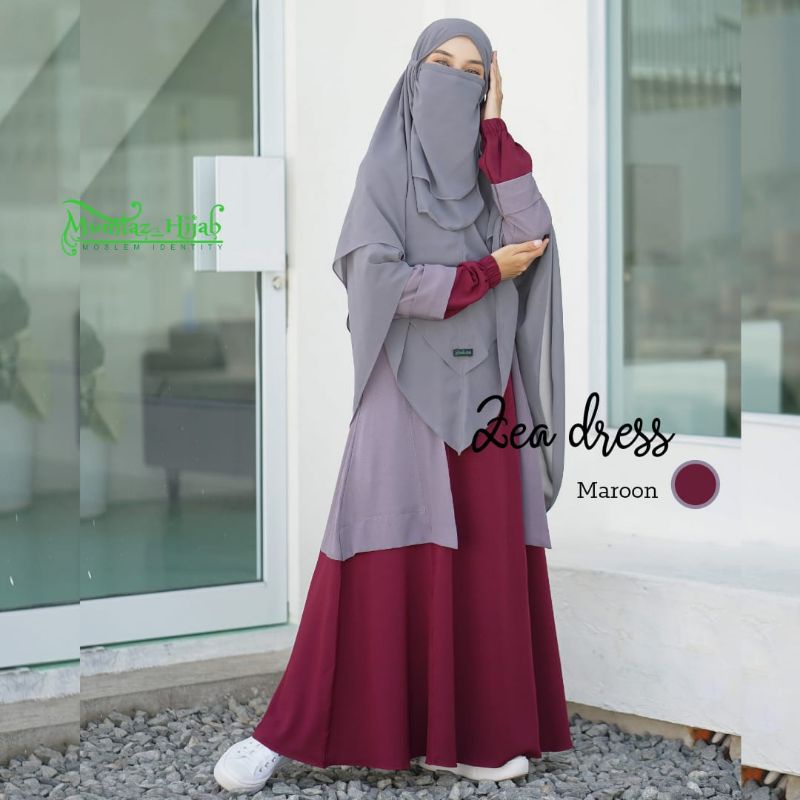 Jual Gamis set Zea Dress by Mumtaz hijab (free cadar) Indonesia|Shopee