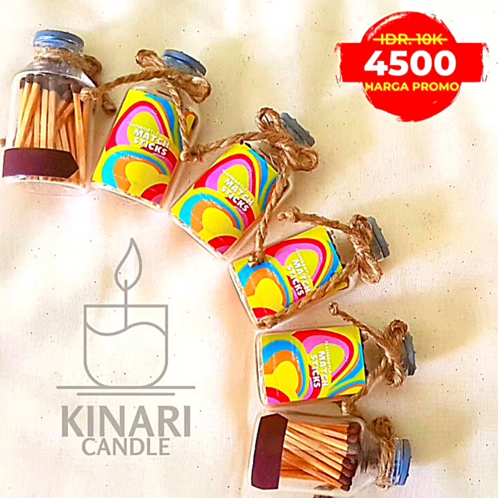 Korek api dalam botol, korek api kayu, korek api lucu, wooden matches, korek api aesthetic by KINARI