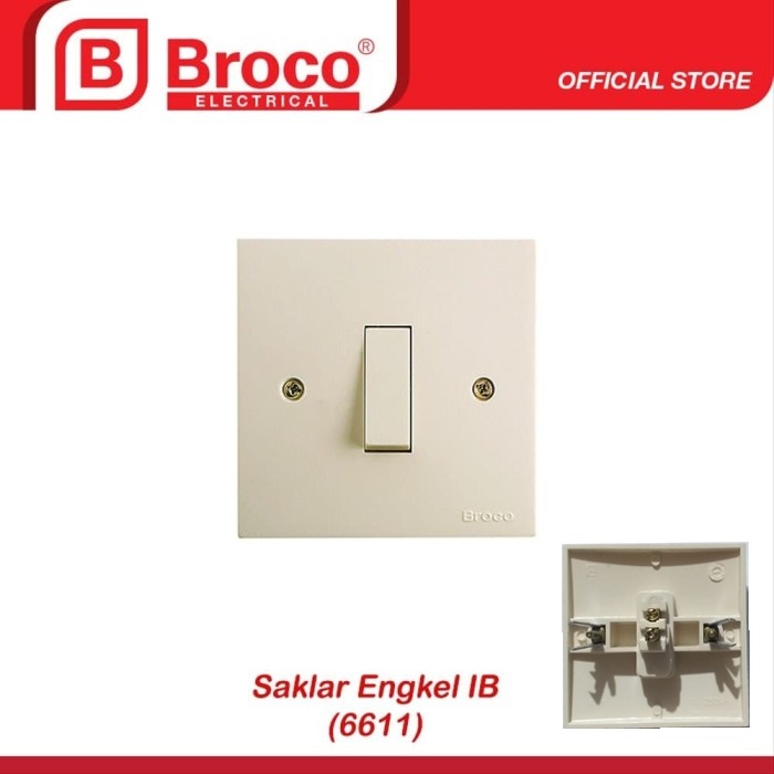 Broco Saklar 1 Tombol - Saklar Broco Model 6611