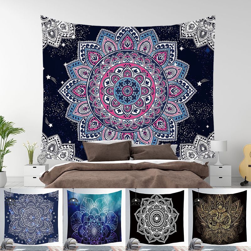 Permadani Kain Gantung Latar Belakang Mandala Simple Art Wall Hanging Cloth Home Decoration Hanging Painting Shopee Indonesia