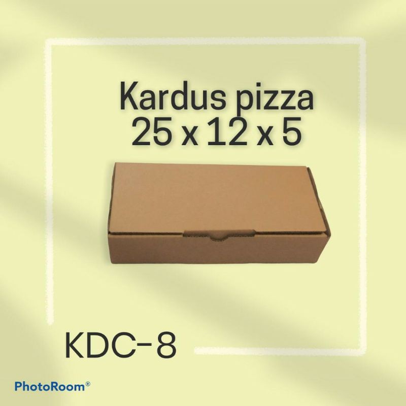 

Kardus/Box pizza Uk 25x12x5 cm polos baru