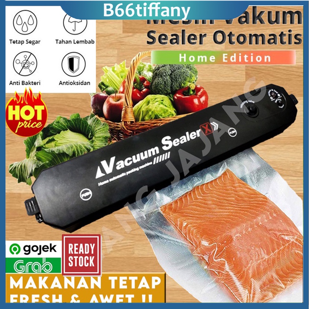 [Hot Sale]Vacuum Sealer Mesin Vacuum vacum pembungkus makanan Frozen food kering dan basah FOOD grade in stock