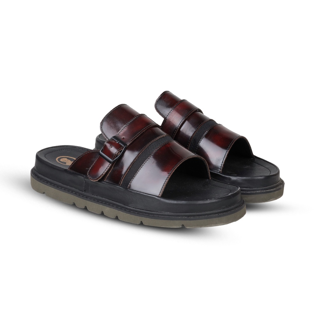 Liv Buckle Slides Maroon