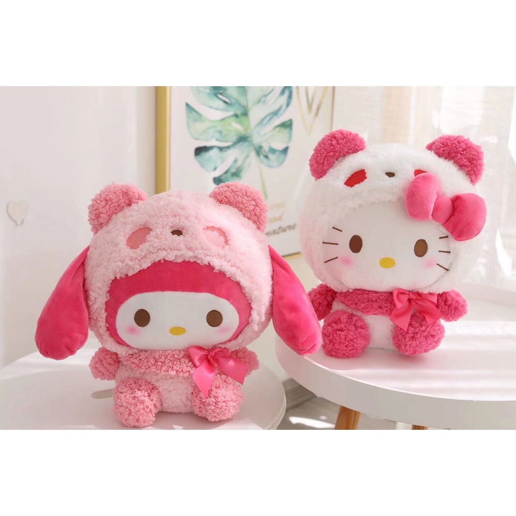 BONEKA MELODY HELLO KITTY CINNAMOROLL KUROMI POMPOMPURIN POCHACCO DOG HOODIE IMPOR