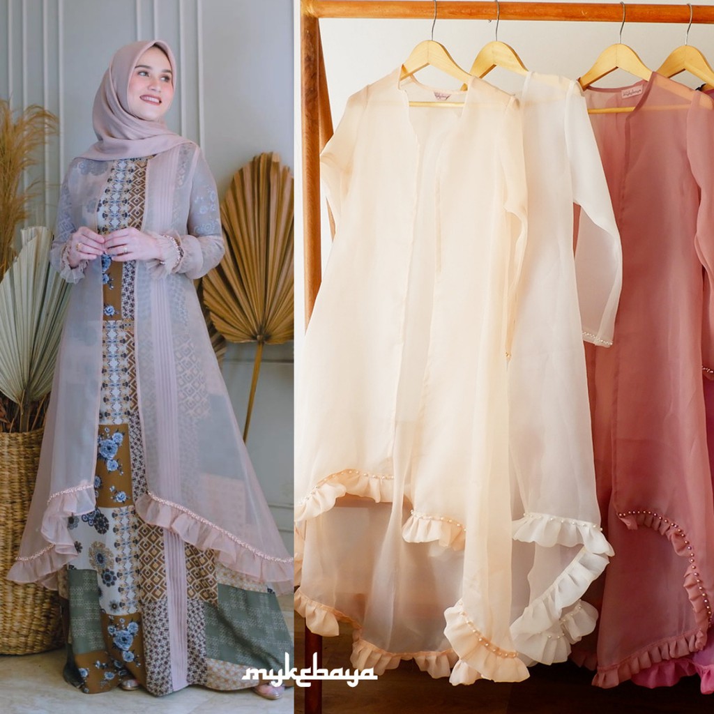 Promo Outer Organza Outer Hijab Outer Organza Luxury Outer Hijab Cardigan Organza Termurah
