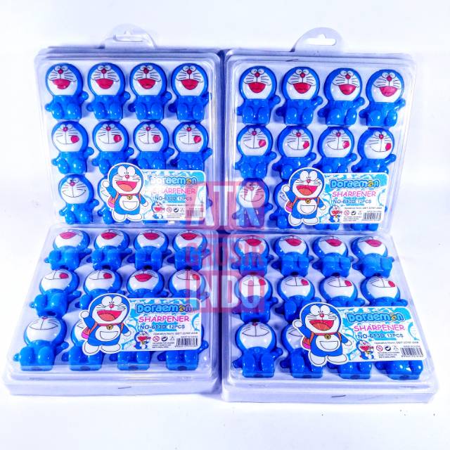 

{12pcs} Rautan mini Doraemon - Sharpener rautan orotan karakter laris favorit murah atk grosir indo