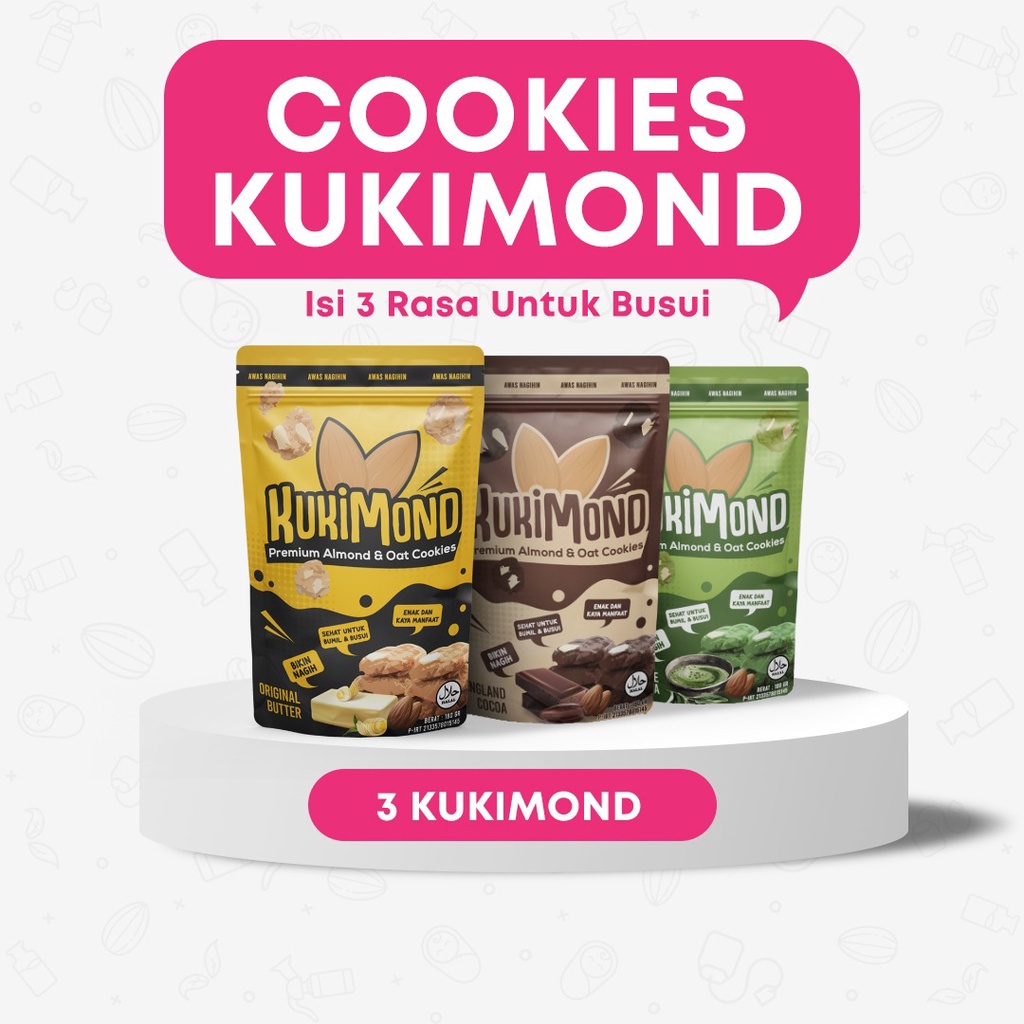 ALMOM Susu Bubuk Almond Pelancar Asi / Asi Booster Sari Almond / LEMOM Tea Teh / KUKIMOND Cookie