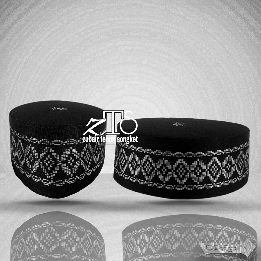 peci songket hitam SILVER motif KACANG KOTAK  pria untuk sholat Peci songkok Kopia Dewasa Anak Buata