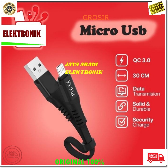 J330 ORIGINAL KABEL DATA POWERBANK 30CM 5A VOOC MICRO USB SUPPORT FAST CHARGING KABEL CHARGER FLASH CAS CASAN HP HANDPHONE ANDROID UNIVERSAL MULTI WIRED FASTER UPGRADE SMART CHIP ANTI PUTUS KUAT DAN AWET BISA SEGALA JENIS HANDPHONE YANG MENGGUNAKAN MICRO