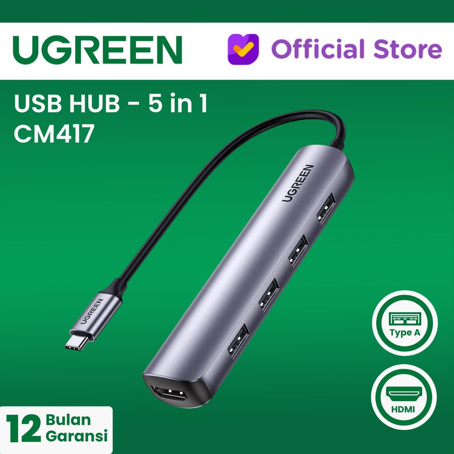 UGREEN 5in1 USB HUB 3.0 Multi Port USB-C