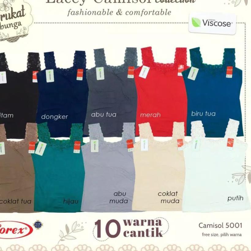 Modern?> atasan tank top singlet tanktop camisol sorex 5013 5011 5001 renda dan polos tali lebar