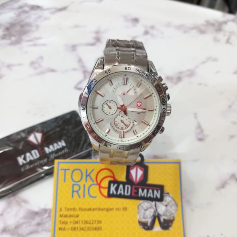 (Toko Ricoh) KADEMAN Watch 30M Water resistant 411 G / jam tangan pria stainless steel